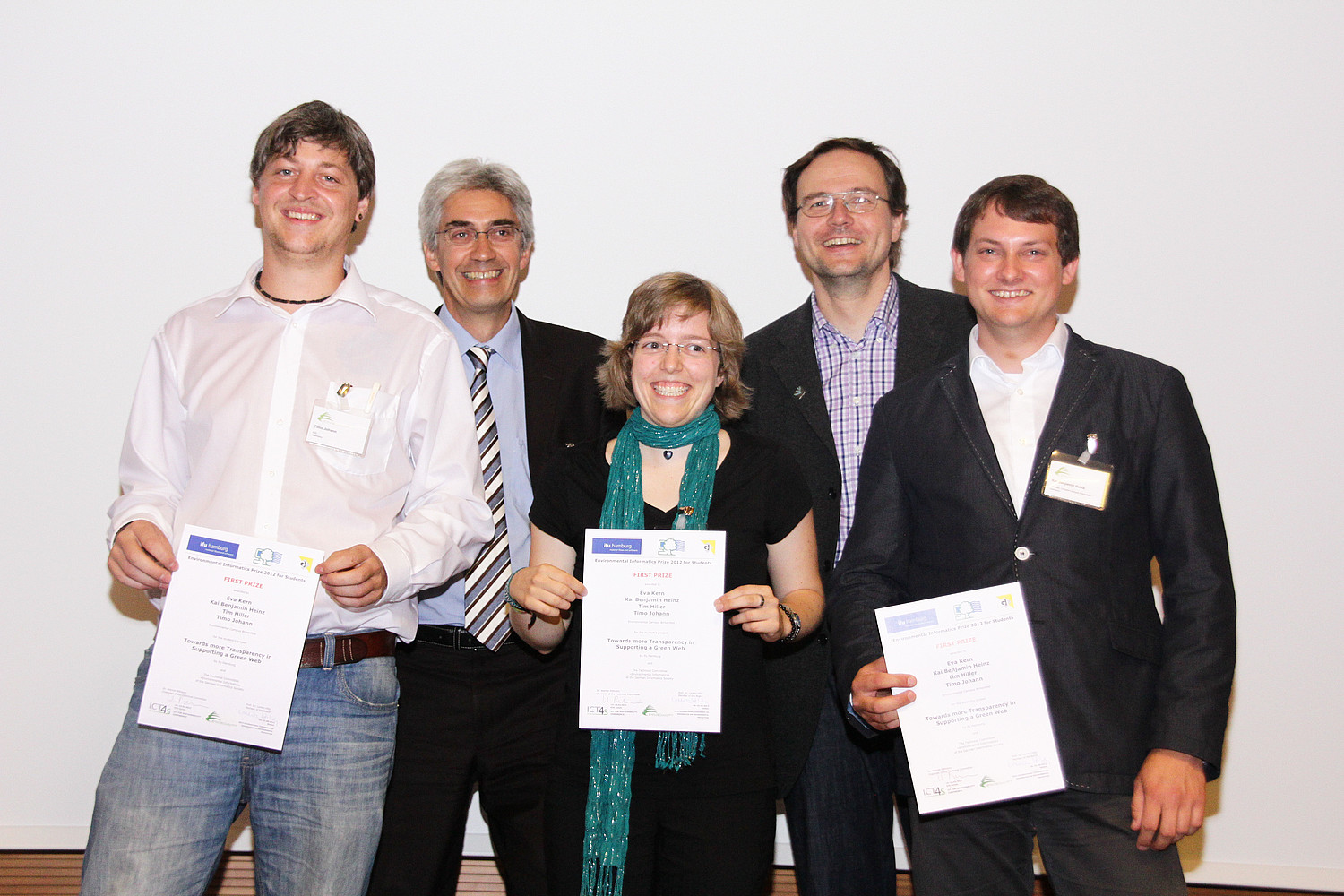 Die Preisübergabe im Rahmen der EnviroInfo 2012 in Dessau.